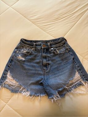 American Eagle Outfitters Distressed Denim Cutoff Shorts - Blue